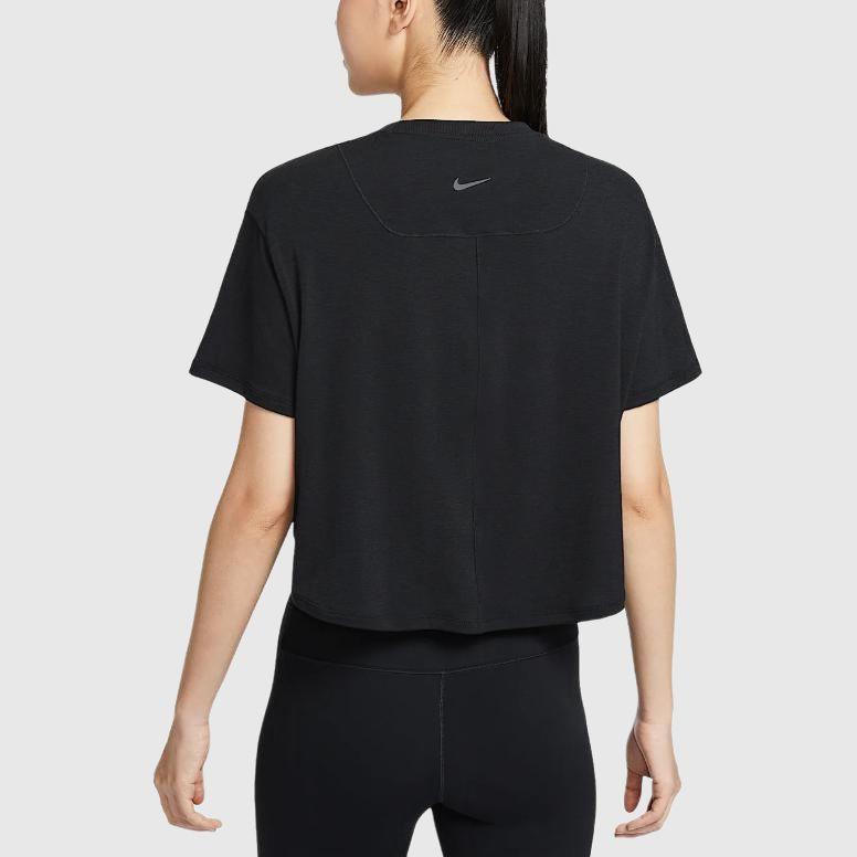Nike One Series Quick-Dry Loose Comfortable Short Sleeve T-Shirt Women Tops Black Clear HJ1066-010
