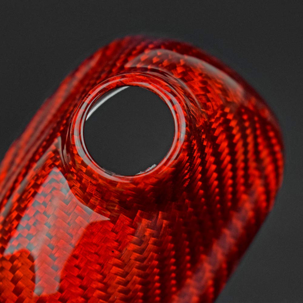 AIRSPEED Carbon Fiber Car Shark Fin Antenna Cover Radio Signal Sticker Accessories Fit Mini Cooper R55 R56 Accessories (Red)