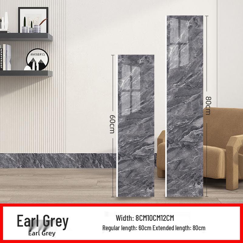 Self-Adhesive Waterproof Marble Pattern Skirting Board Wall Stickers (8-15 Cm)