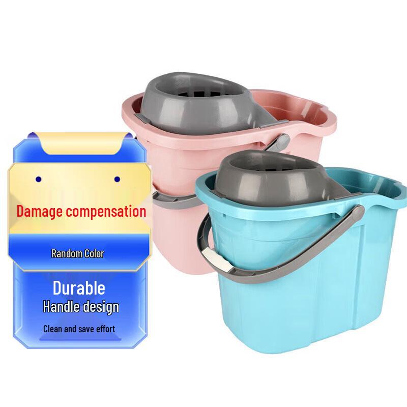Jingzhou Shibang Thickened Square Plastic Mop Bucket with Wheels