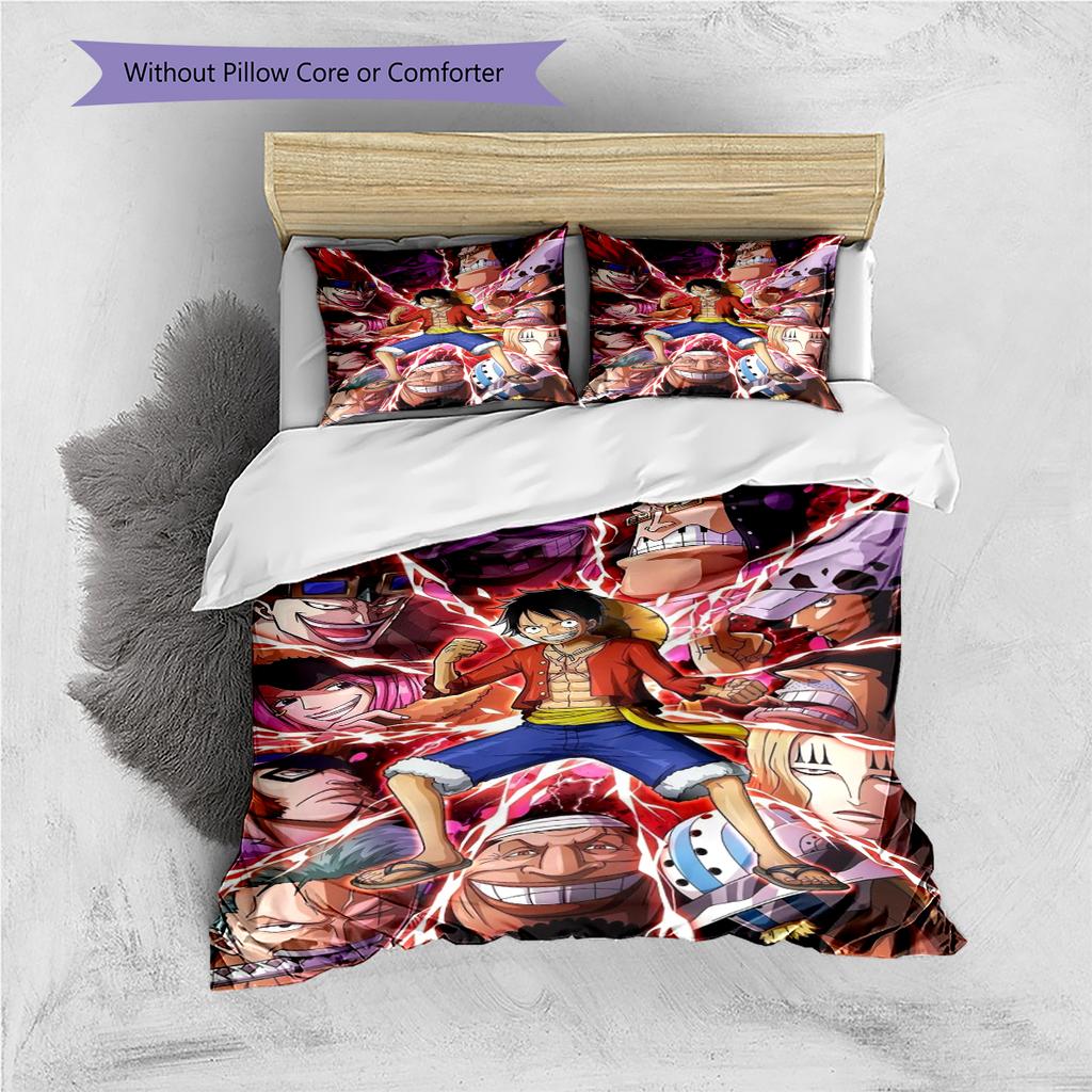 Set Copripiumino Trapuntato con Fantasia Cartone Animato Federa Decorazione per la Casa Regalo di Compleanno (1 * copripiumino + 2 * federa, senza nucleo)