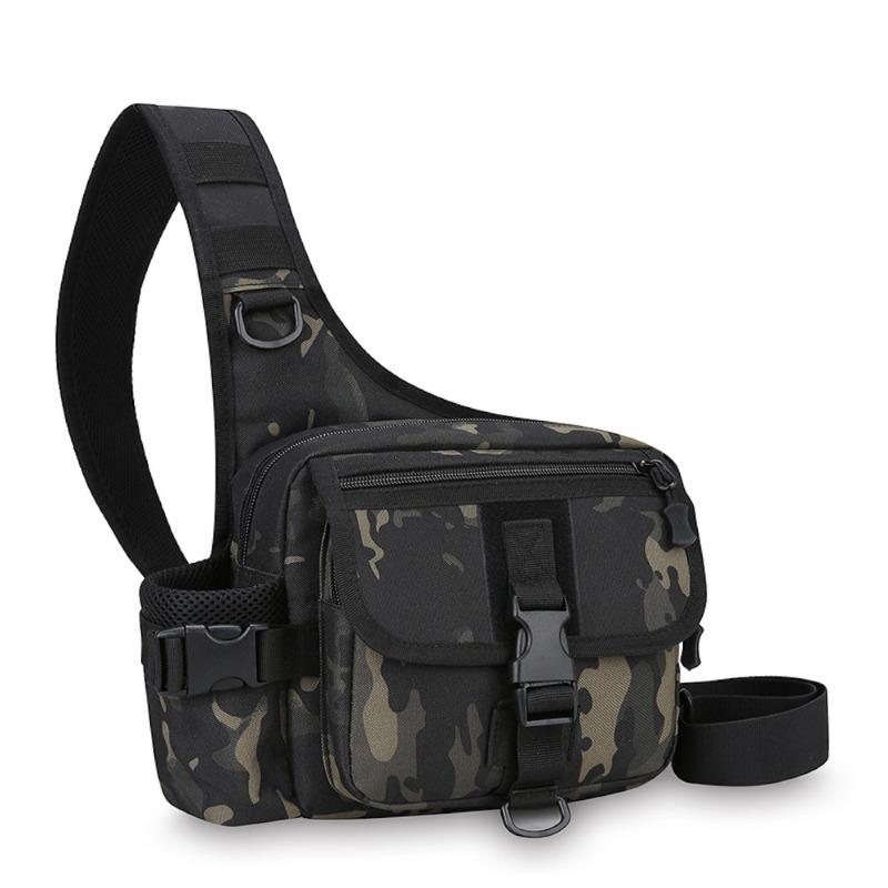 Breast bag Men's outdoor sports Luya bag New large-capacity Oxford cloth multi-functional breast bag Tactical messenger bag