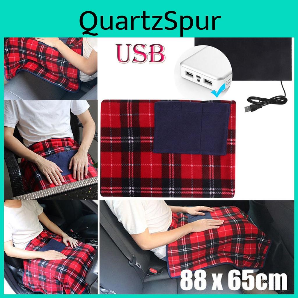 Usb Electric Ramidos Portable 5v Heated Car Office Use Winter Warm Blanket Cover Heater