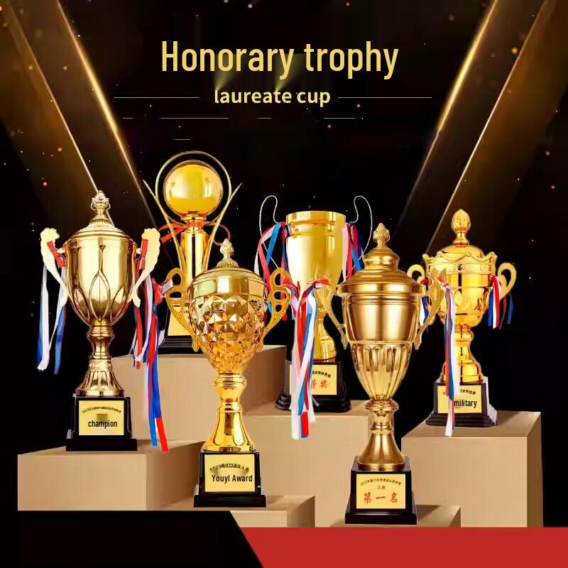 Customizable Metal Champion Trophy & Crystal Plaque