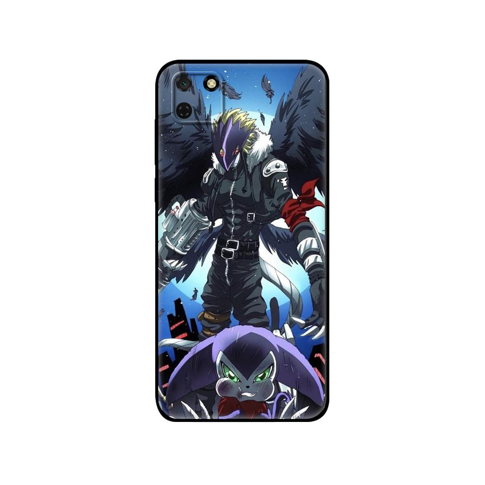 Schwarze TPU-Hülle für Huawei Y9S Y6S Y8S Y5P Y7P Y8P Hülle für Huawei Y5 lite Prime 2018 Y6 2019 Cover Japanisches Anime Digimon