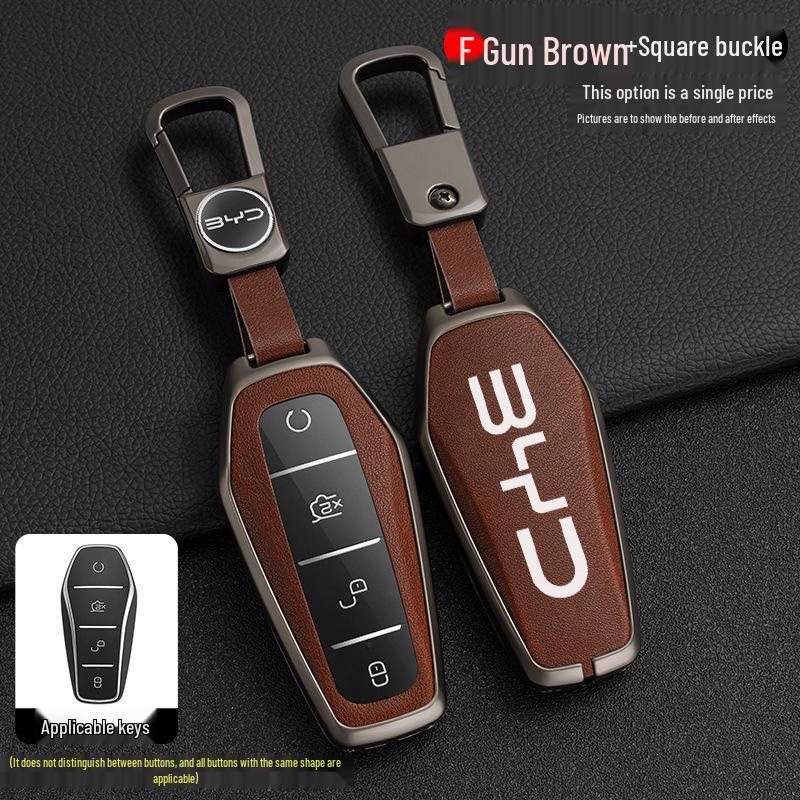 BYD Han Key Case for Qin Pro, Song Max, New Energy, Tang, Song Plus - Metal Shell Car Bag Buckle.