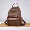 Fashion Solid Color Leather Backpack Ladies Commuter Shoulder Bag
