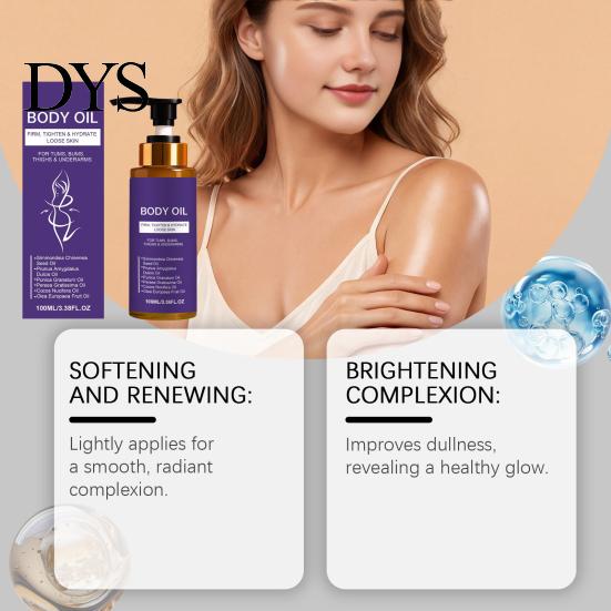 Nourishing Massage Oil for Skin Body Firming Oil, Hydrating Dry Skin, 100ml Lightweight Non Greasy Moisturizer, Care Treatment Fine Lines And