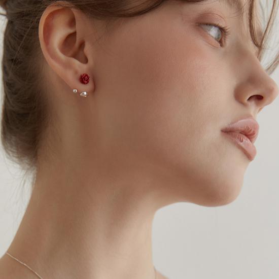 Tatiana (925 Silver) Standard Rose Ear Jacket Earrings EC3043