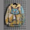 Funny Cat 3D Print Men's Hoodies Black Cat Graffiti Art 3D Print Sweatshirts Autumn Men Women Oversized Casual Clothes Mans