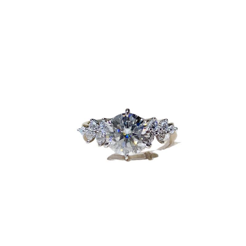 Berlin Love Letter Moissanite Ring: D Color, Elegant, Light Luxury Women's Diamond Ring