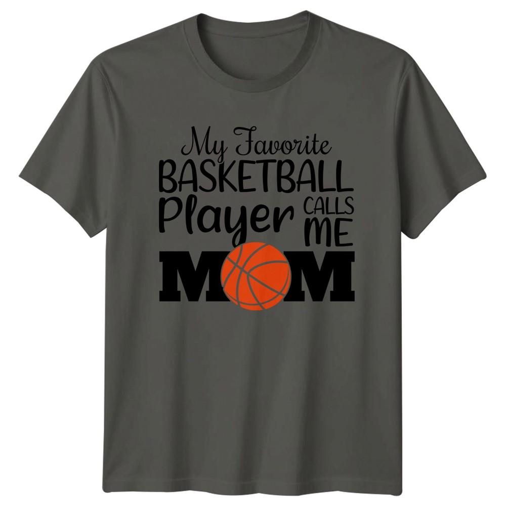 My Favorite Basketball Player Calls Unisexs TShirt Basketball Mom Sports Fan S