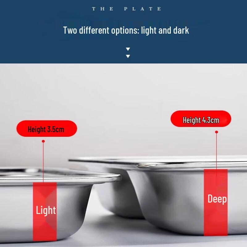 777 Stainless Steel 304 Divided Lunch Tray