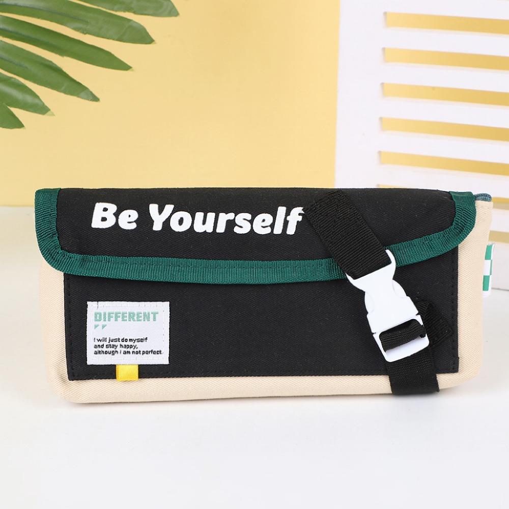 

Холщовый двухслойный пенал с мультяшным дизайном, сшитый из разных материалов, сумка для хранения карандашей, для мальчика, девочки, ребенка Style C