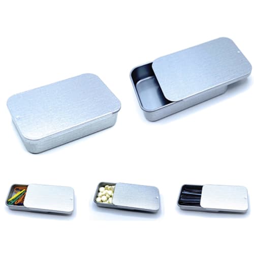 

Small, Portable Metal Pill Box with Slide-Out Design, Perfect for Medicine, Supplements, and Tablets, Sliding Design, Multifunctional Accessory Case f