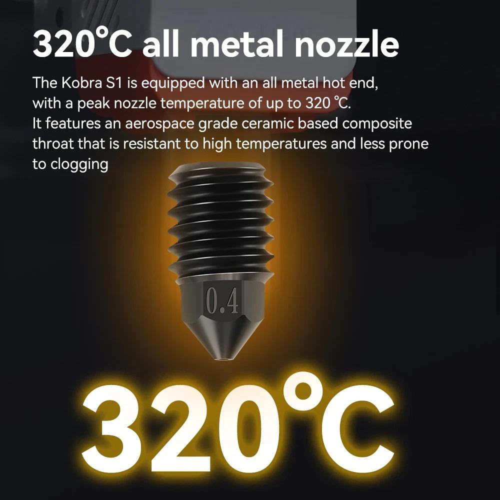 For Anycubic Kobra S1 Hotend Upgrade Ceramic Heating Nozzle Kobra S1 Combo Hotend S1C 24V 48W Rapid Heating Kobra S1 Accessory