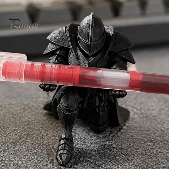 Stylish Desktop Pen Display 3D Printed Knight Holder, Medieval Armor Pencil Stand Figurine Organizer, Creative Ornament for Office Study Gaming Table