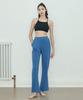Debiweeo Semi-Bootcut Elastic Waist Pants Devi-B0070-Blue