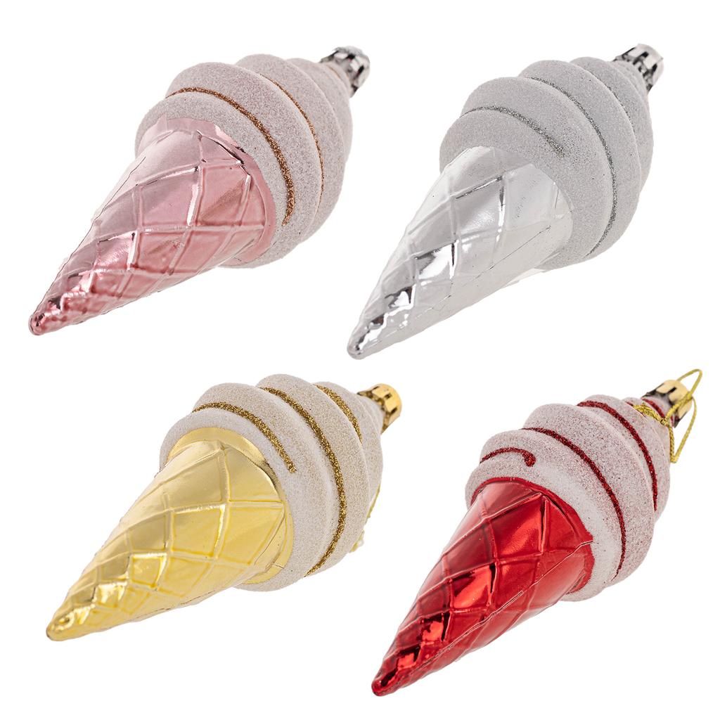 Christmas Baubles Christmas Bauble For Christmas Tree Christmas Decorations Pendants Ice Cream 4 Pcs