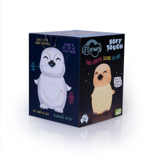 Lil Dreamers Soft touch LED-ljus (Pingvin)