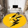1pcPikachu Electric Office Round Area Rug, Indoor Mat Suitable For Office, Bedroom Living Room Home Decor, Room Deco,  Offic A0928147