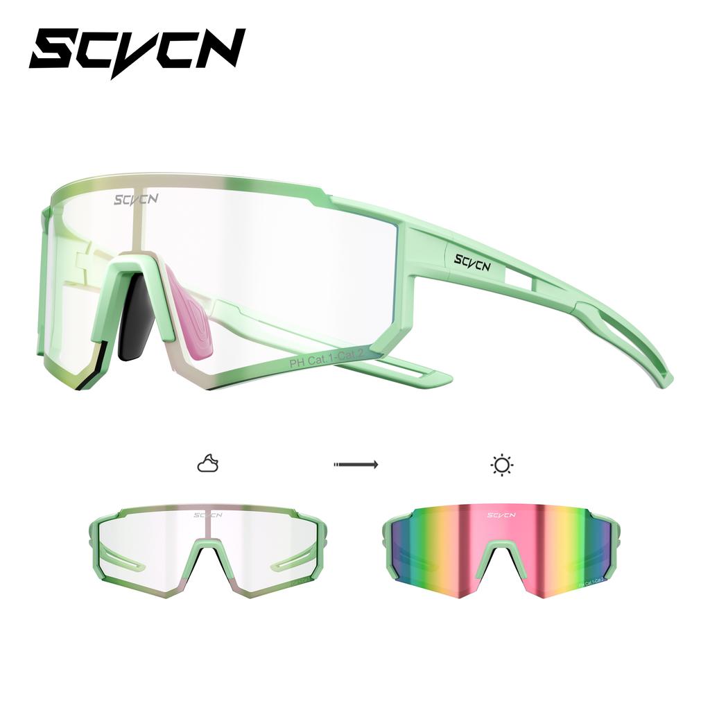 SCVCN Photochromic Hiking Eyewear Cycling Glasses Sports Sunglasses for Women Outdoor Road MTB Bike Glasses UV400 Men Windproof