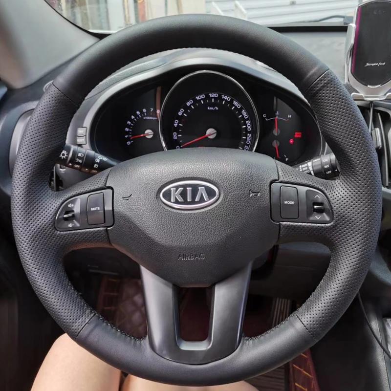 

Customize DIY Microfiber Leather Car Accessories Steering Wheel Cover For Kia Ceed Cee d 2009-2012 Kia Sportage 3 2010-2017