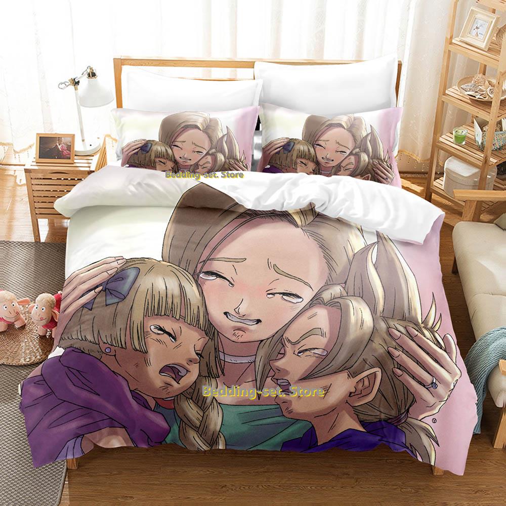 Neues Dragon Quest Bettwäscheset Einzelbett Twin Bett Vollbett Queen Size King Size Bettwäscheset für Erwachsene Kinder Schlafzimmer Bettbezug-Sets Anime