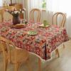 Bohemian Fringed Tablecloth American Retro Jacquard Cotton Linen Heavy Duty Dining Table Cover