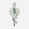Fur Multi Weaving Keyring_White Fur
