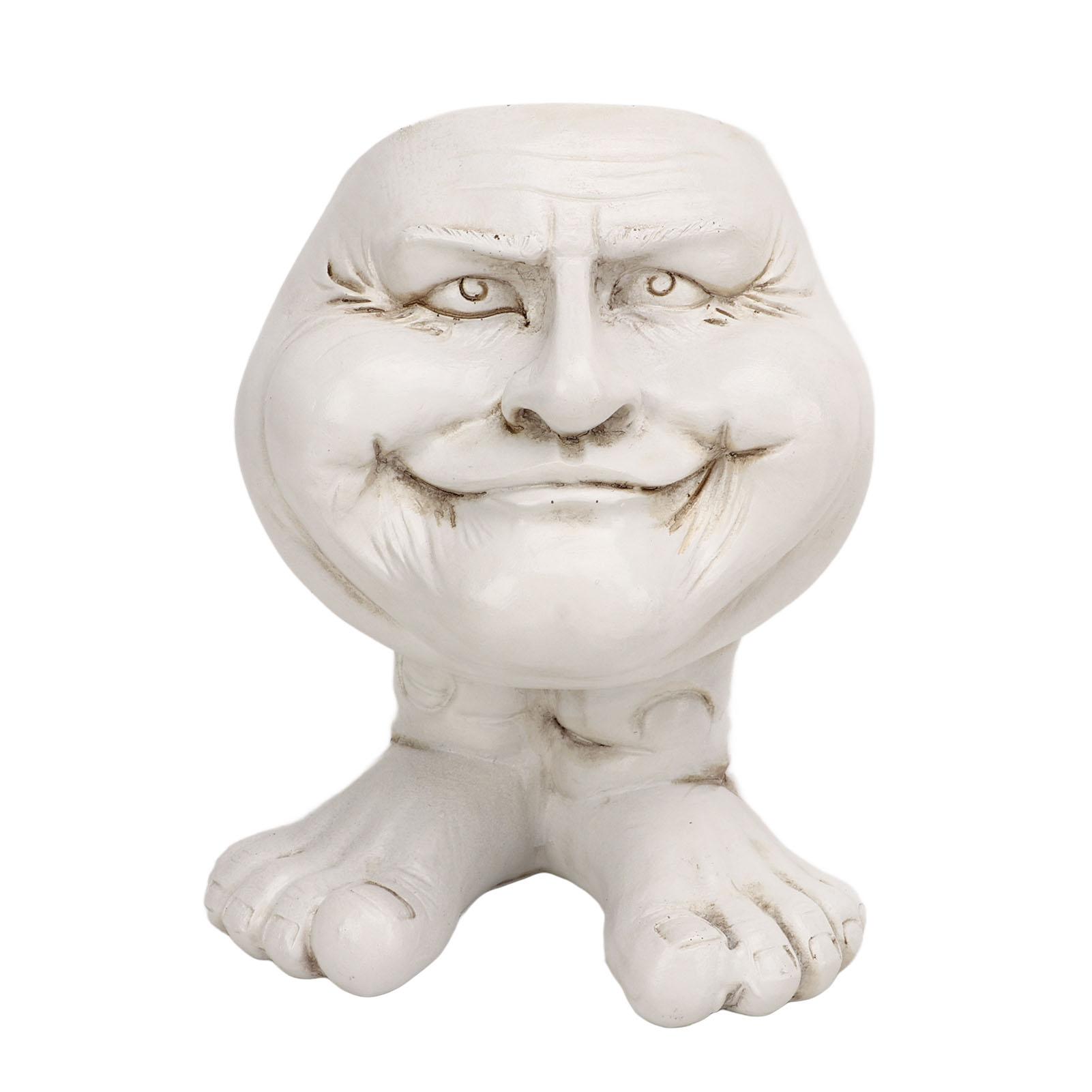 

Статуя лица, горшок для цветов, уникальное изображение, милый, забавный, персонализированный, водонепроницаемый, голова, цветочный горшок для