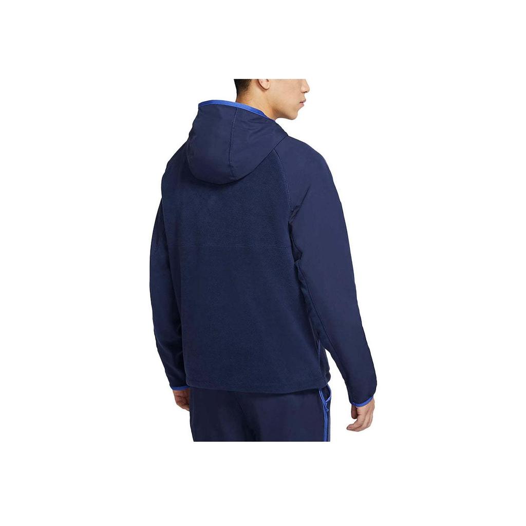 Nike Solid Color Pullover Fleece Hoodie Men Tops Navy-Blue CU4364-410