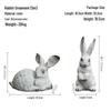 Nordic Cute White Rabbit Resin Figurine - Home Decor & Photo Prop