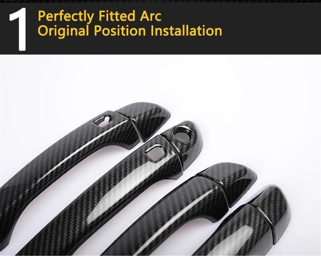 Car Exterior Door Handle Cover Protective Sticker Chrome Carbon Fiber Fit for Subaru Impreza