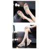 Damenmode Keilabsatz Sandalen - Offene Zehen Dicksohlige Schuhe mit Atmungsaktivem PVC-Material, Bequem für Sommer Freizeitkleidung, Riemchensandalen