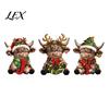 Detailed Figurines for Porch 3Pcs Christmas Highland Cow Figurine, Resin Yak Statues with JOY Letter Sign, Decorative Accents Desk Farmhouse Tabletop