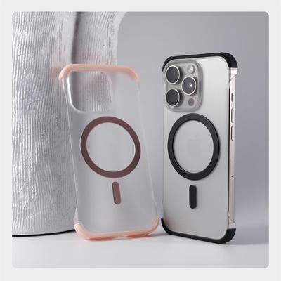 Ultra Dunne Frameloze Mat Magneetische Case Voor iPhone 16 15 14 13 12 11 17 Pro Max 17Air Plus Luxe Magsafe Slanke Randloze Cover