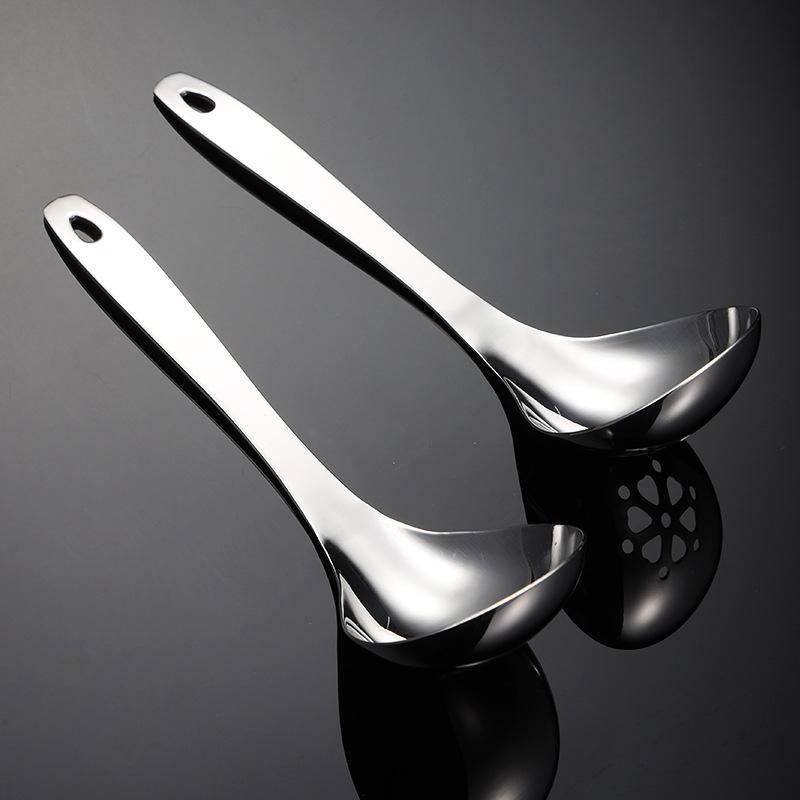 304 Stainless Steel Sinan Spoon Soup Shell Colander Mirror Polished Short Large Spoon Hotel Public Spoon Kitchen Utensils