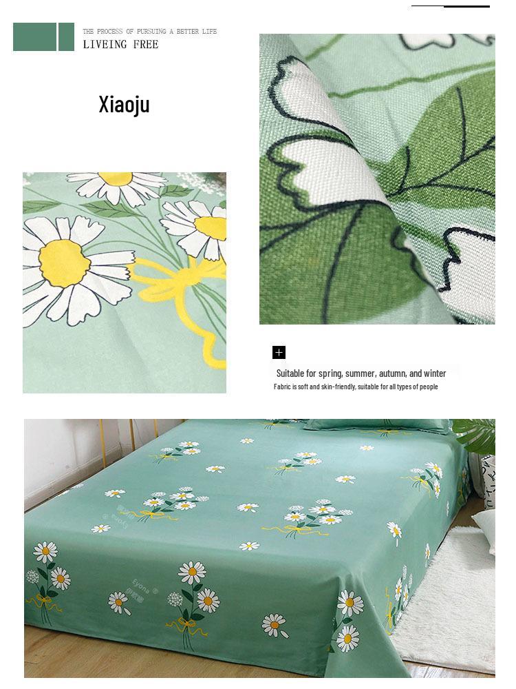 Flannel Cartoon Bed Sheet for Student Dormitory - Single/Double Bed, Free Shipping