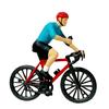 1:64 Cycling Statue Miniature Craft Cycling Scene Miniatures Resin Texture Suitable for Desktop Decorating and Present