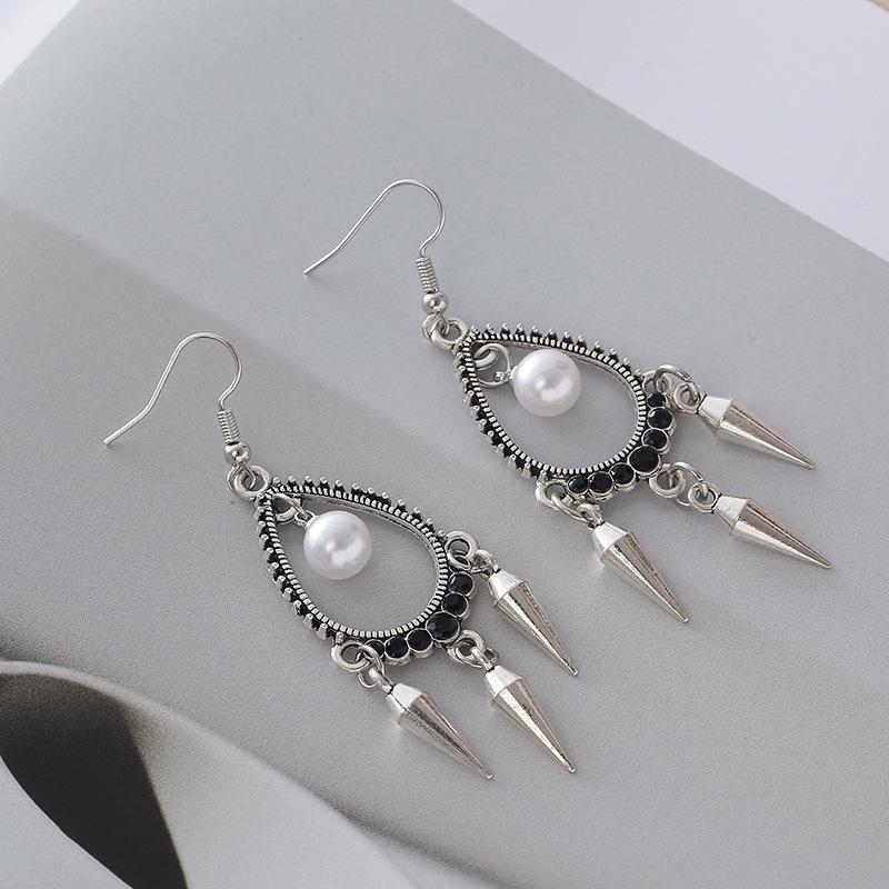 

Bohemian Ethnic Teardrop Tassel Pearl Earrings - Vintage Style High-End Jewelry Accessories