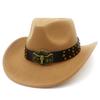 New fashion bull head accessories peach top top hat personalized grassland Tibetan western cowboy hat versatile cowboy hat