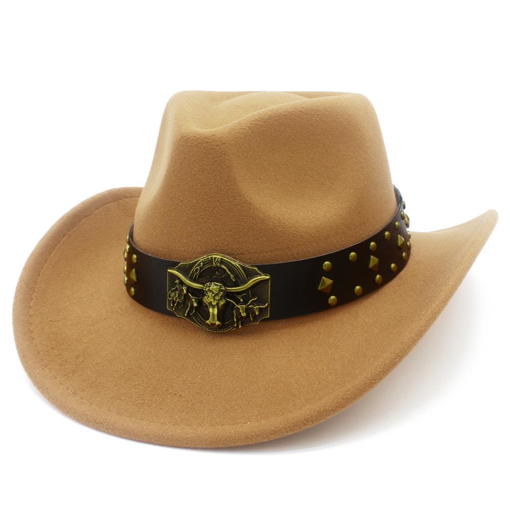 New fashion bull head accessories peach top top hat personalized grassland Tibetan western cowboy hat versatile cowboy hat