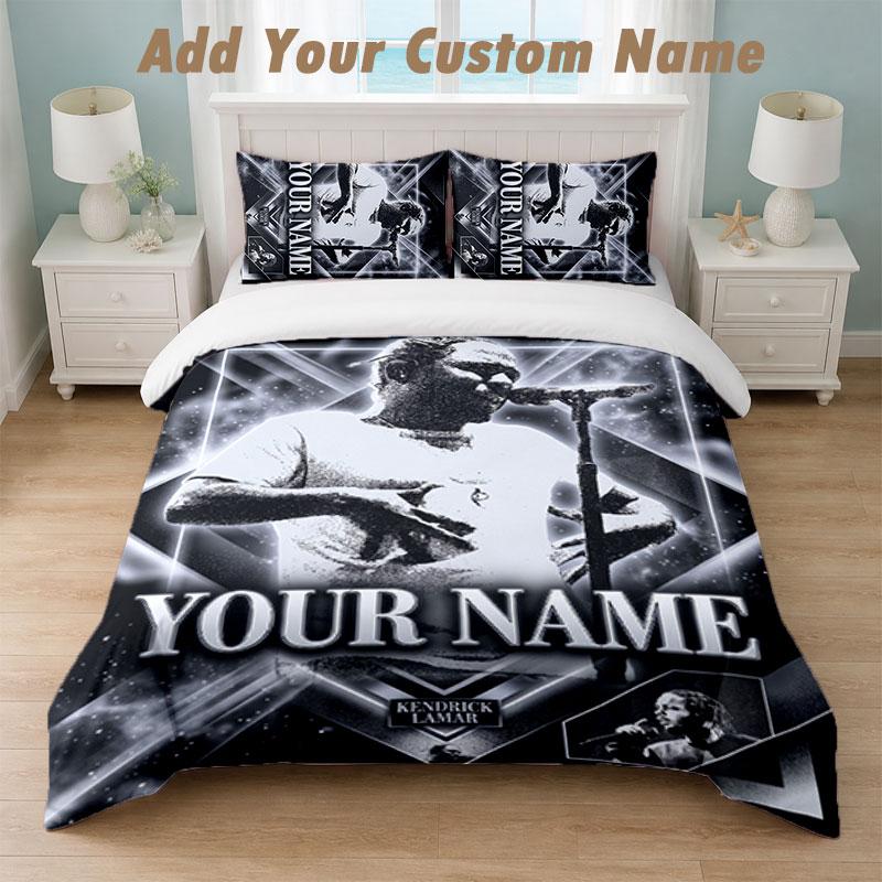 Bedding Set 1 Duvet Cover 2 Pillowcases Kendrick Lamar Print Soft Bed Linen Bedroom Decor