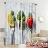 2pcs   2D FLAT PRINTING Curtains (Without Rod) Forked Trio Pattern Modern Curtains Versatile Polyester Curtains Festive Ldeal for