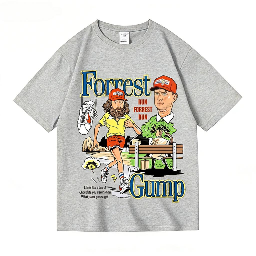 2026 Retro Lagan Classic Movie Collection Print Cotton Roundneck American Short Sleeve for Men and Women