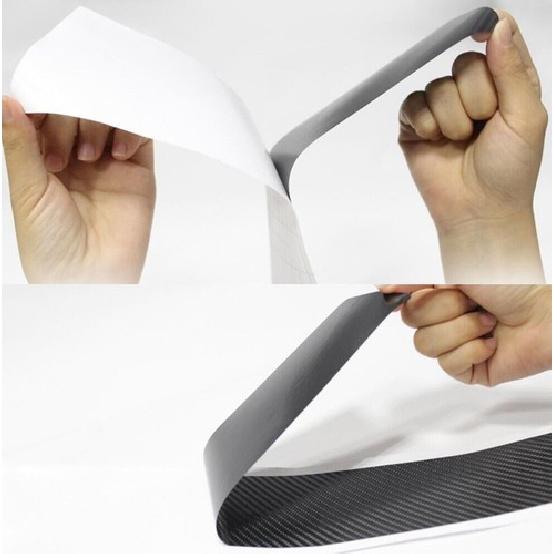4x Black Carbon Fiber Car Door Plate Sill Scuff Anti-Scratch Sticker Universal