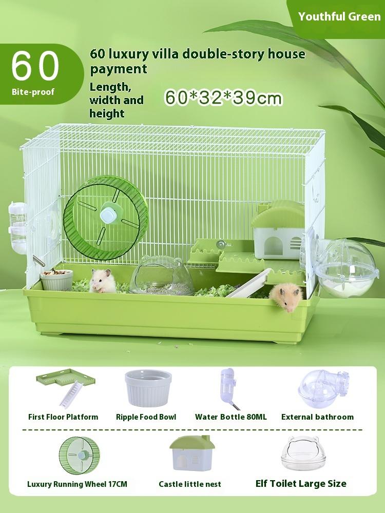 Luxury 3-Tier Hamster Cage Villa Large Room Enclosure for Syrian Dwarf Golden Bear Rodents Pet Habitat with Big Size
