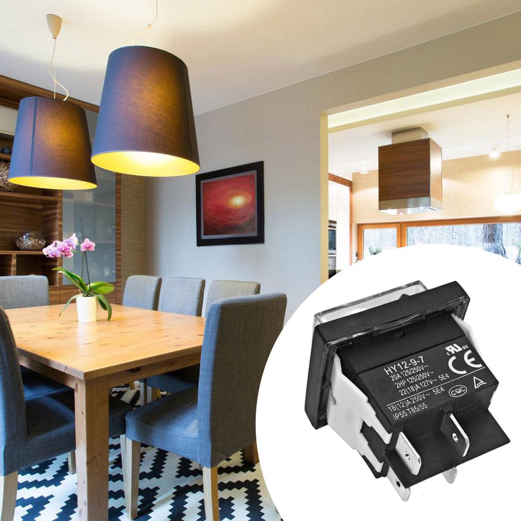 Multifunction 4 Pin Push Button Switches with Waterproof Case robusts 4 Pin Push Button Switches for Safe & Stable Operate