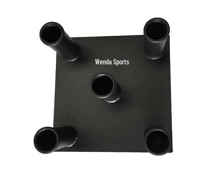 Olympic Barbell Plate Storage Rack, 5-Piece Holder for Large Hole Bars